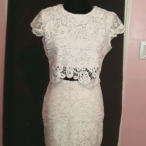 Lace top and skirt